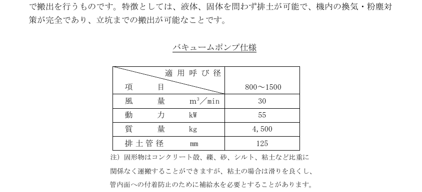 真空泵规格表