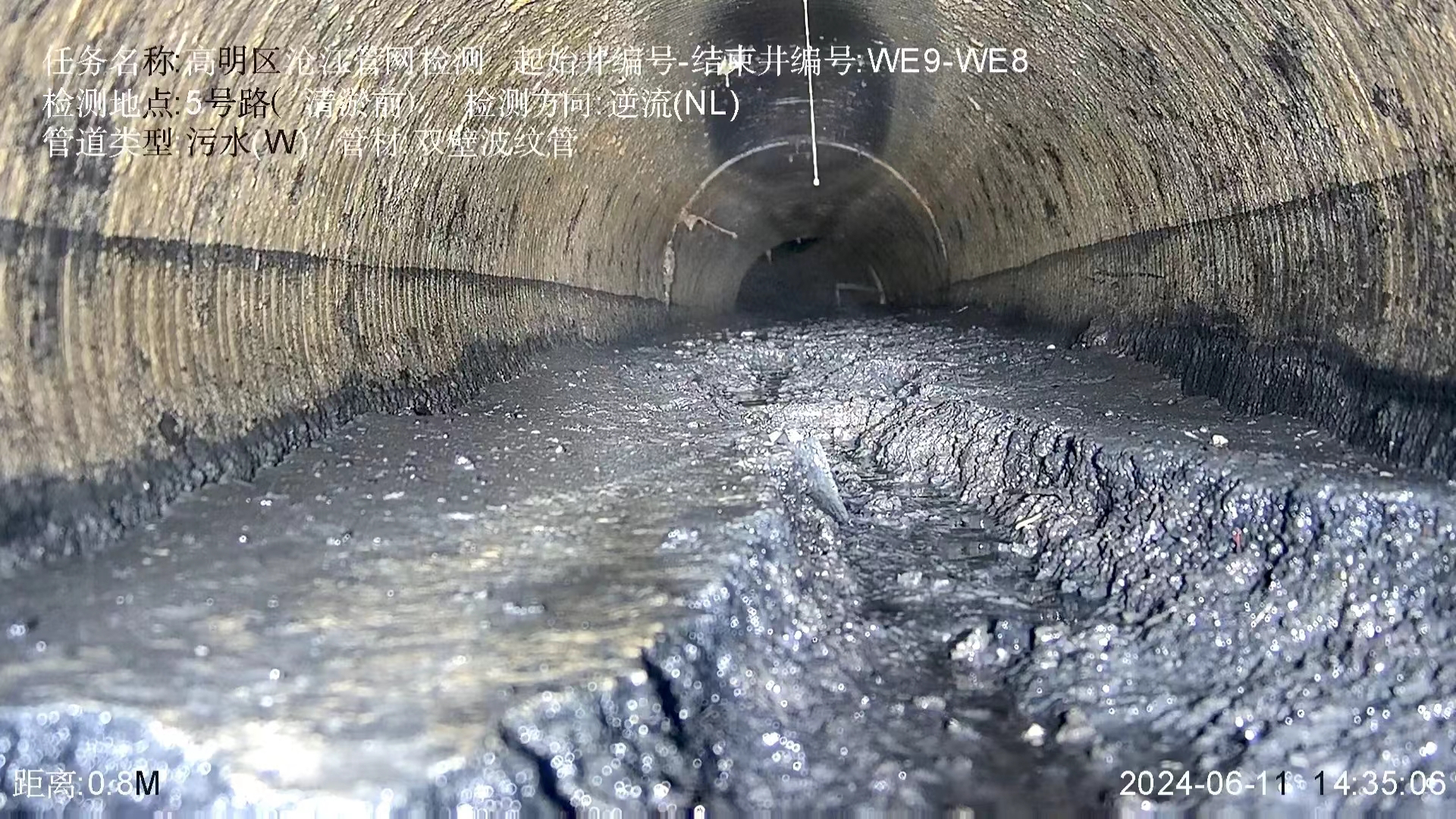 CCTV 管内检测画面